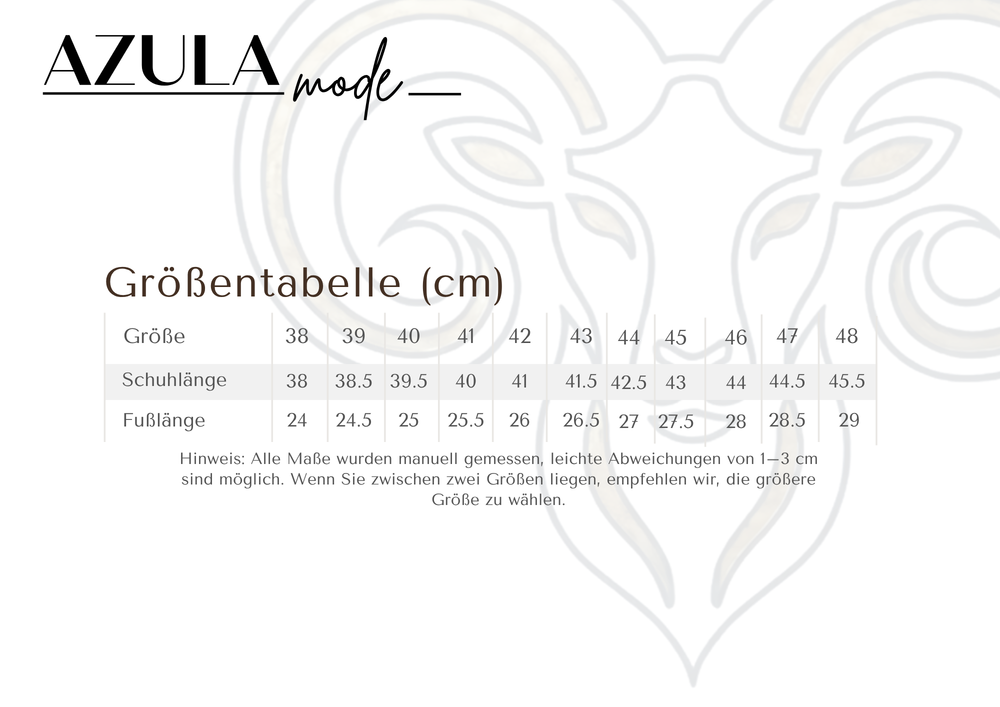 Größentabelle