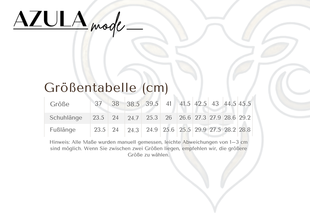 Größentabelle