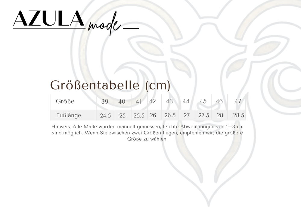Größentabelle