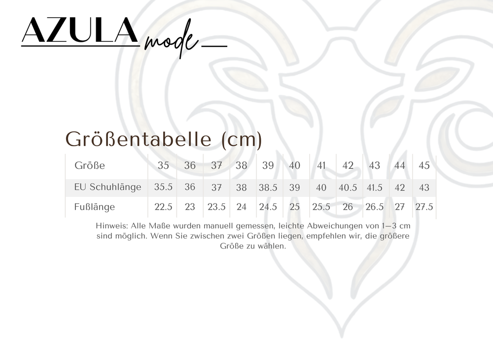 Größentabelle