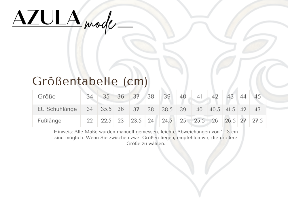 Größentabelle