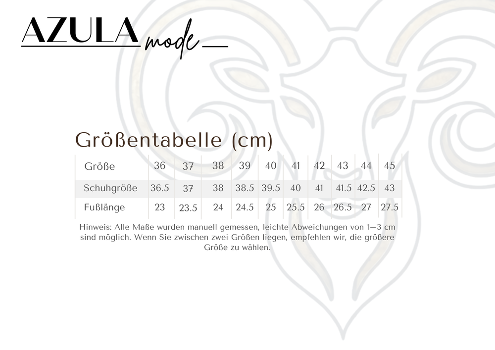 Größentabelle