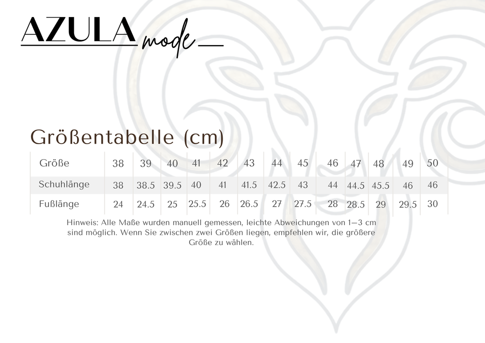 Größentabelle