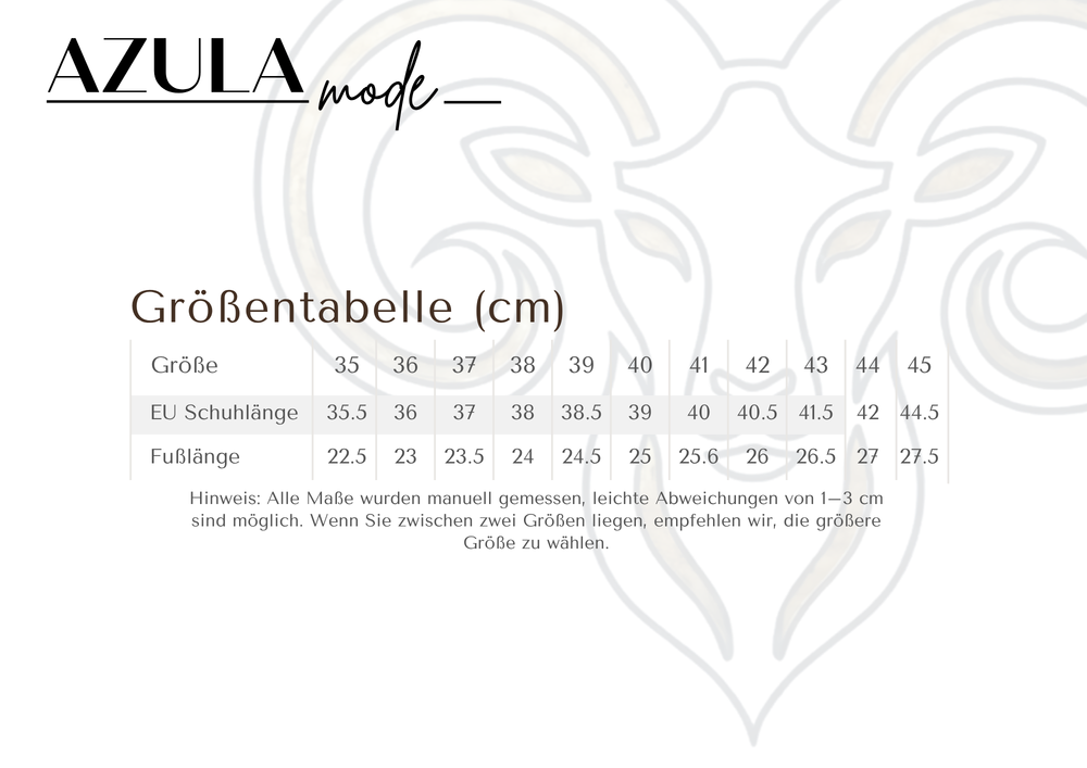 Größentabelle