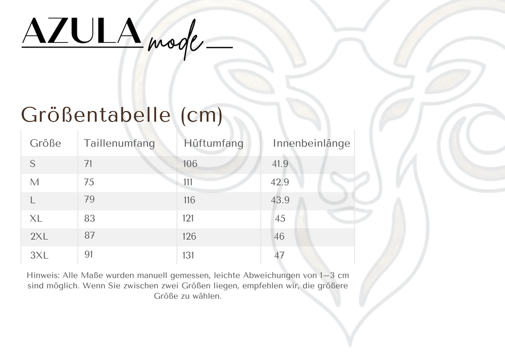 Größentabelle